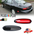 2X Smoke Red LED Rear Bumper Side Marker Lights for Ford Taurus Mercury Sable (1996–1999)
