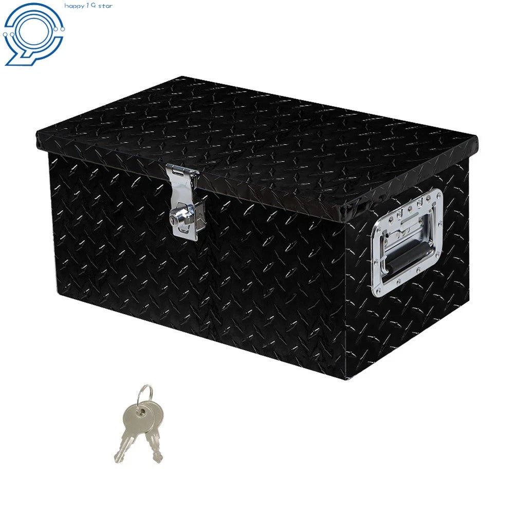 Black Aluminum Tool Box for Truck Trailer Storage (20" x 12" x 9.5")