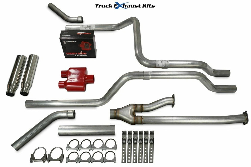 2.5" Dual Exhaust Kit for Toyota Tundra (2014–2021) Extreme Corner Rolled Tip
