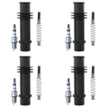 Set of 4 NGK Iridium IX Spark Plugs & Coil Boots for Cruze Encore Sonic Trax (2011–2019)