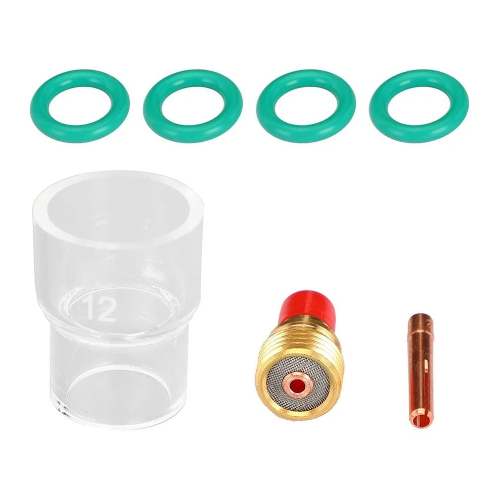 7pcs TIG Welding Torch Accessory Set for WP 92025 (Gas Lens Glass Cup)