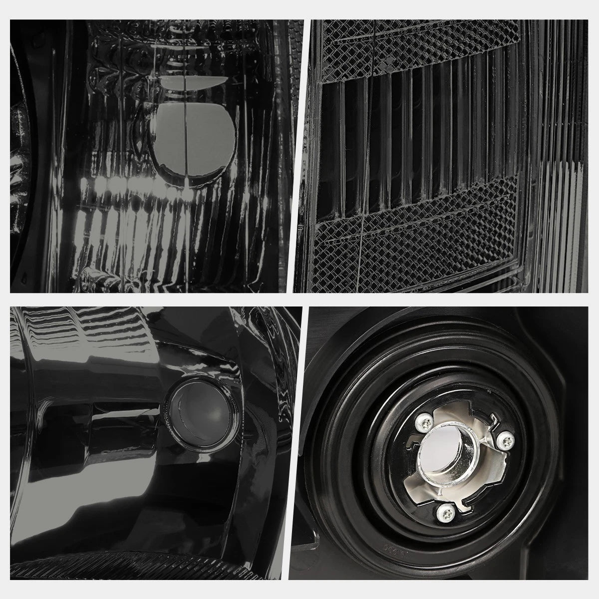Headlight Replacement for Chevy Silverado (2007–2014) Smoked Housing Clear Corner