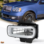 LED Projector Headlights for Chevy Trailblazer (2002–2009) Black Housing