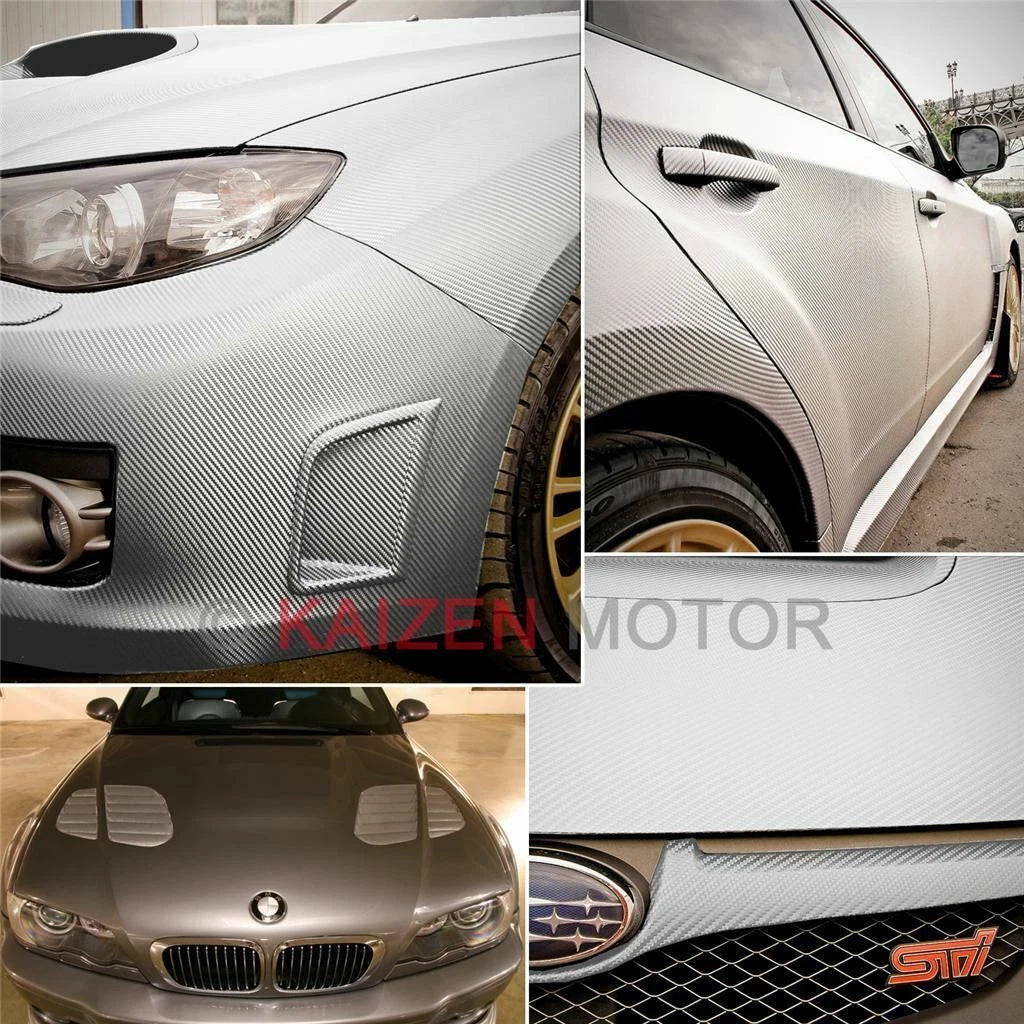 3D Waterproof Carbon Fiber Vinyl Car Wrap for Universal (---)