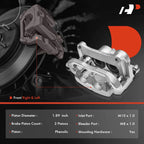 Pair Front Disc Brake Calipers with Bracket for Jeep Cherokee (2014-2023)