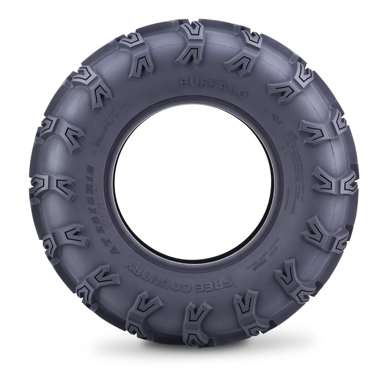 25X8R12 Free Country ATV Tire 8-Ply Radial Buffalo Mud Zest MT (10622)