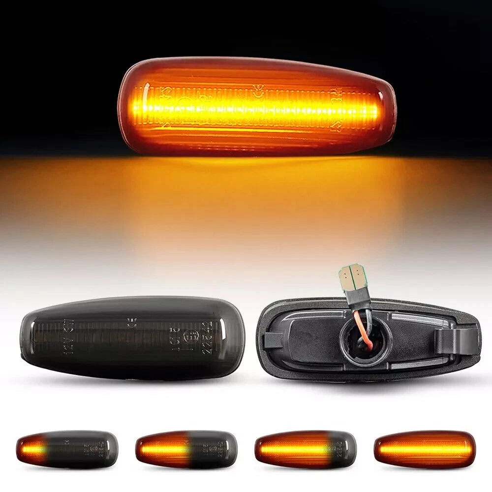 Sequential Smoked LED Side Marker Lights for Hyundai Elantra Kia Rio (2017–2023)