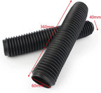 360mm Black Motorcycle Scooter Front Fork Dust Covers