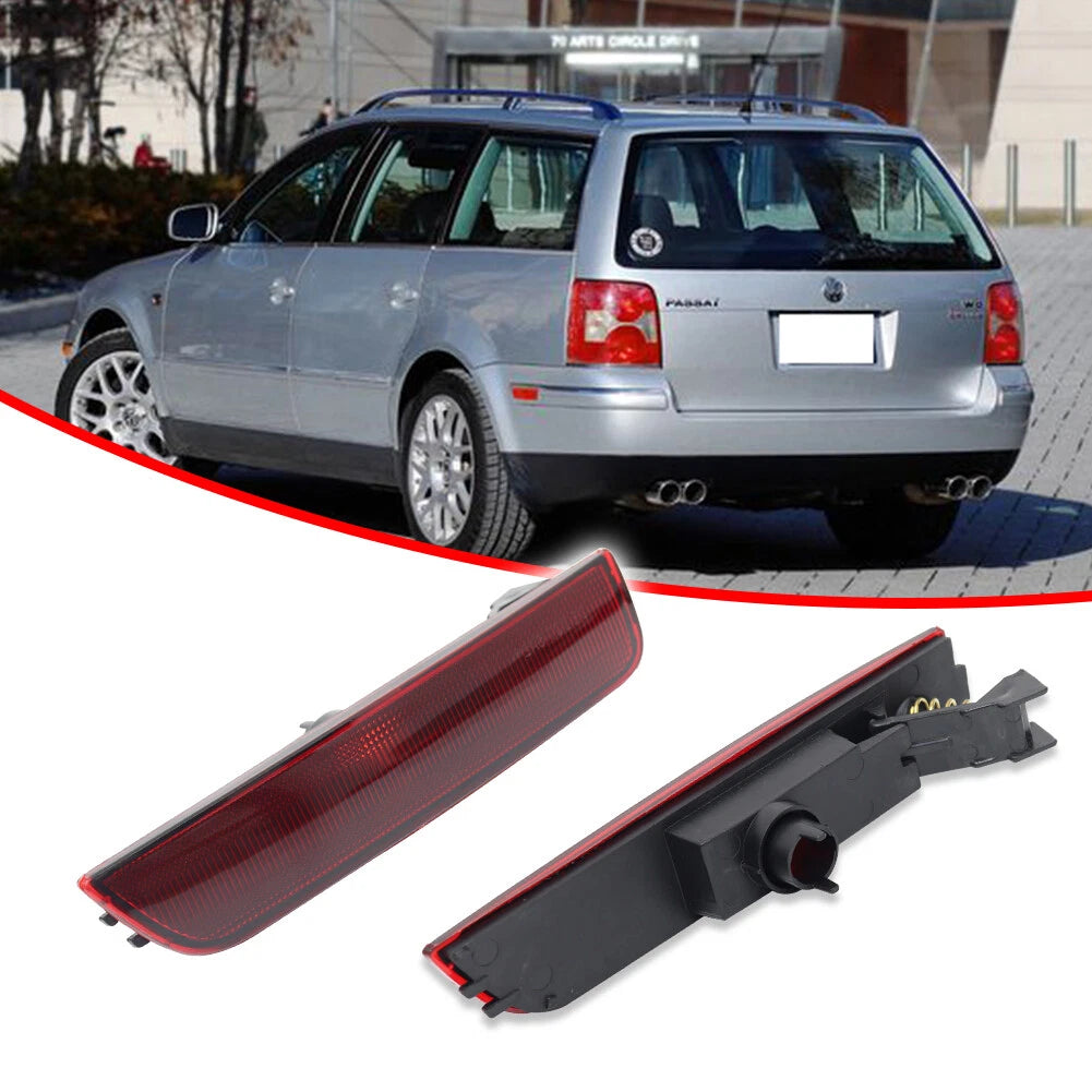 2X Red Lens Rear Side Marker Light Housings for Volkswagen Passat