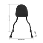Black Rear Passenger Backrest Pad Sissy Bar for BMW R18 Classic (2021–2024)