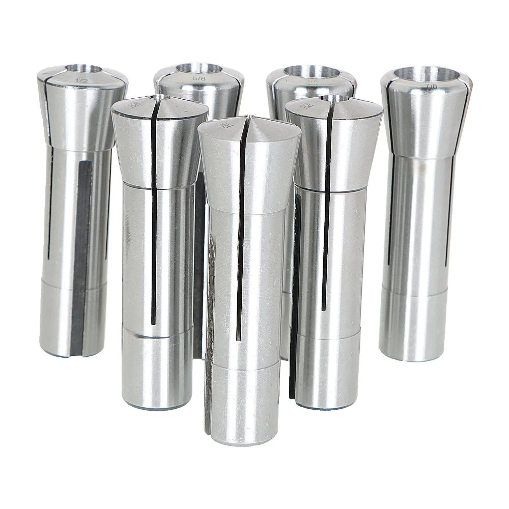 7 Piece R8 Collet Set for Bridgeport (1/8" to 7/8")