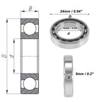 Deep Groove Ball Bearing 15x24x5mm for Scooter Skateboard (6802)