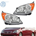 Pair Halogen Chrome Housing Amber Corner Headlights for Honda Odyssey (2005–2010)