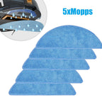 5pcs Mop Cloths for Tesvor M1 S6 S4 Vacuum Cleaner (Washable)