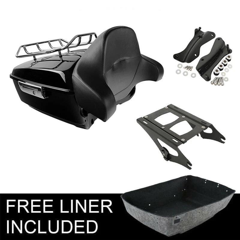 Trunk Backrest Rack Docking Kit for Harley Road Street Glide (2014–2026)