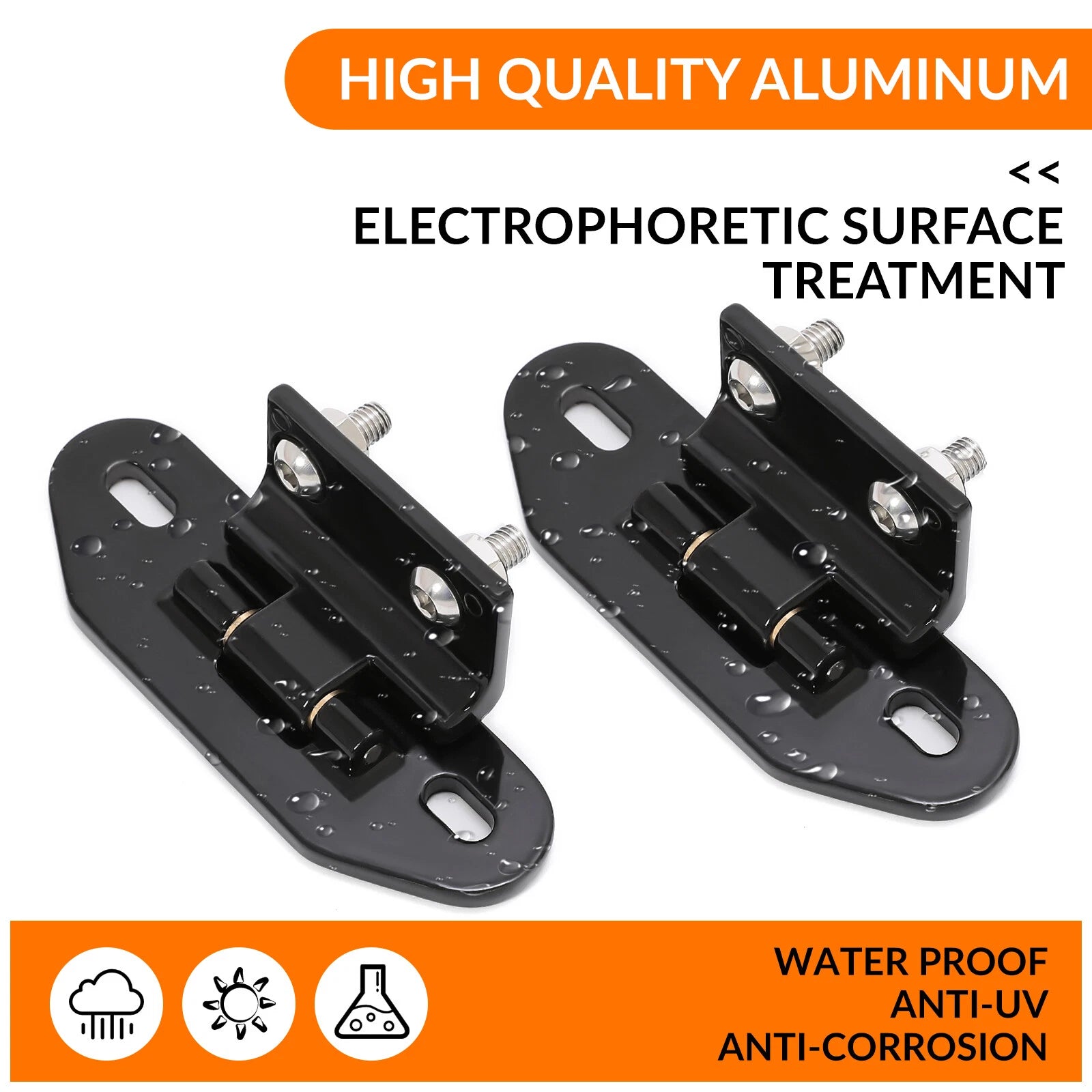 2X Aluminum Rear Hatch Hinges for Chevy Camaro Pontiac Firebird (1982–1992)
