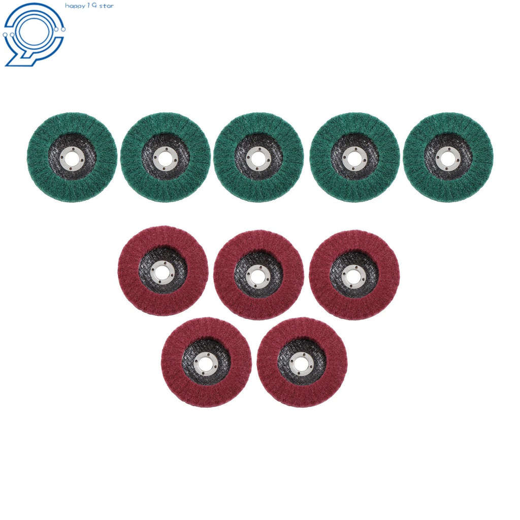 4 Inch Scour Flap Discs for Angle Grinder (Pack of 10, 180 & 320 Grit)