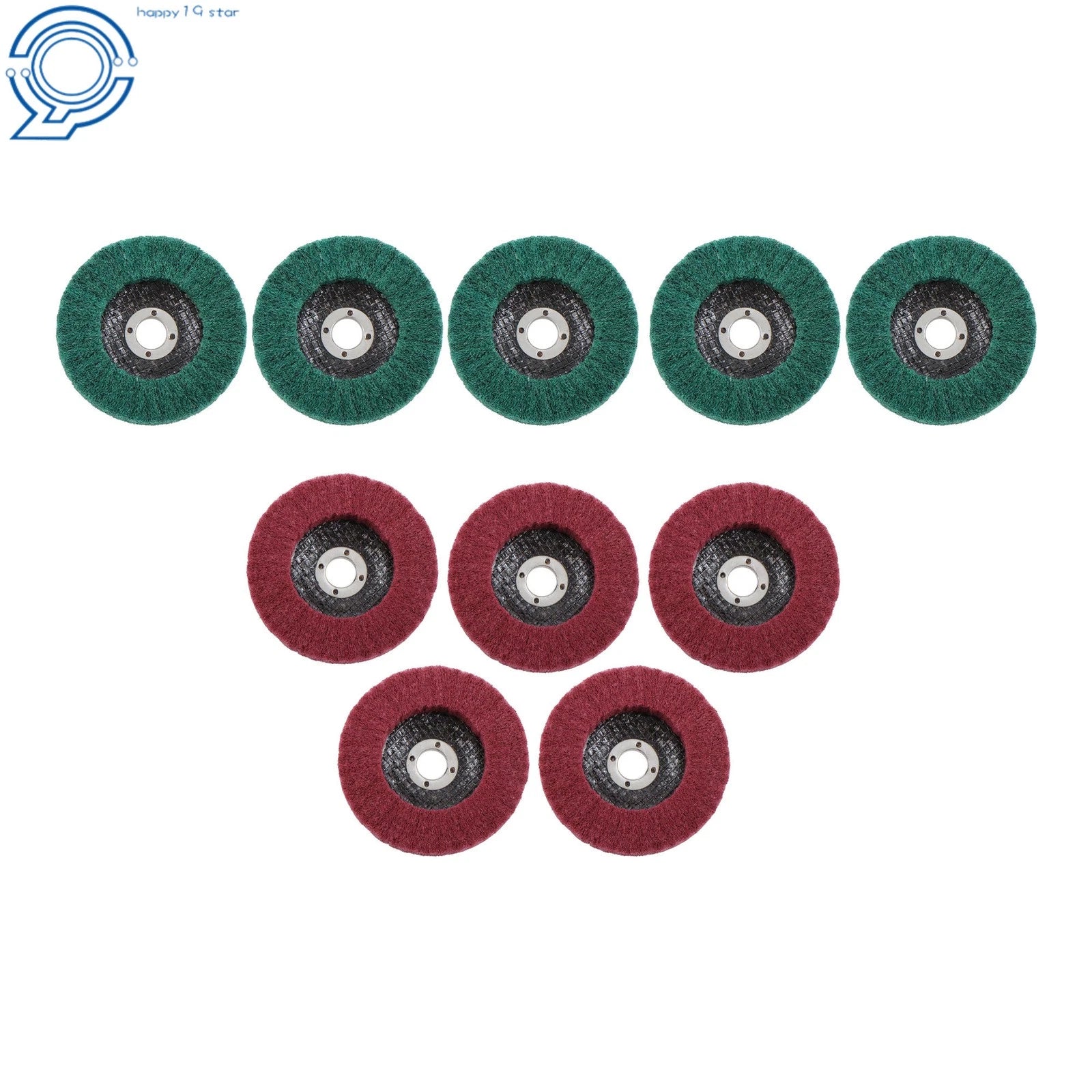4 Inch Scour Flap Discs for Angle Grinder (Pack of 10, 180 & 320 Grit)