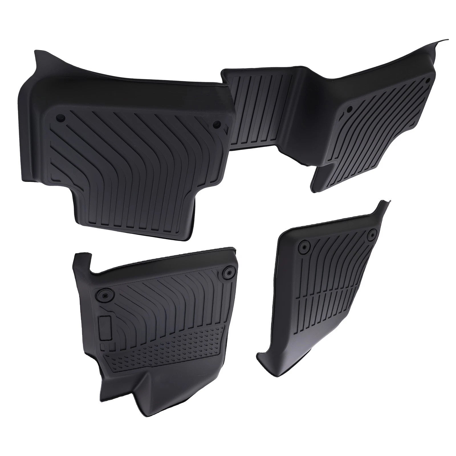 Set of 4 All Weather Floor Mats for Audi Q8/SQ8 (2019–2025) Rubber Black