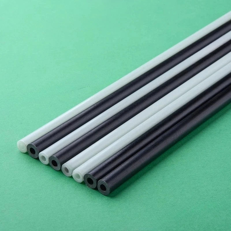2PC Fiberglass Pipe Round Tube for Various Sizes (4-25mm)