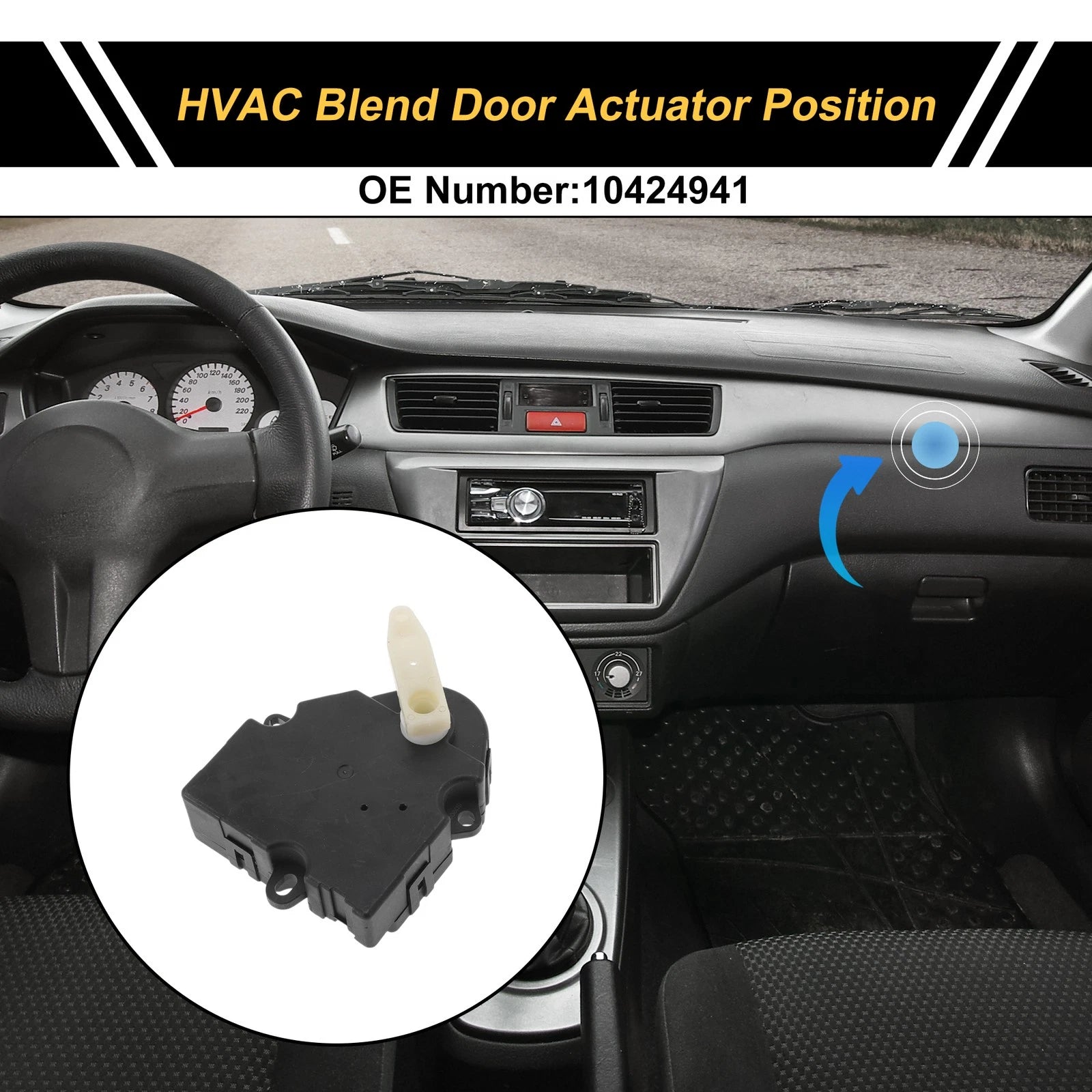 HVAC Heater Blend Door Actuator for Buick Rendezvous (2002–2007) No. 10424941