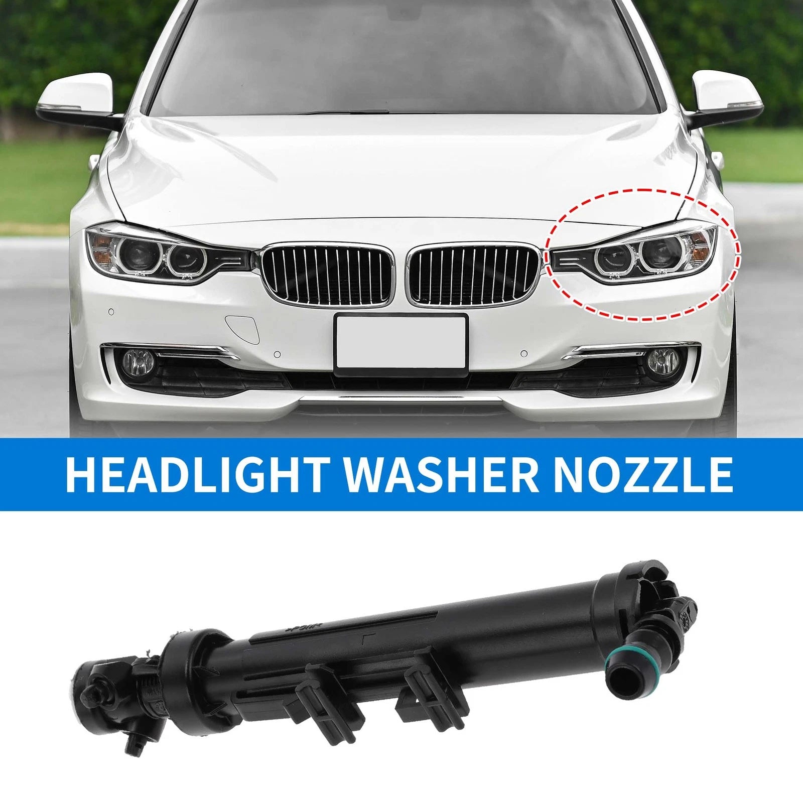 Front Driver Side Headlight Washer Nozzle for Mercedes-Benz ML350 (2012–2015) No. 1668601147