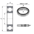 Deep Groove Ball Bearing 70x100x16mm for Automotive (6914)
