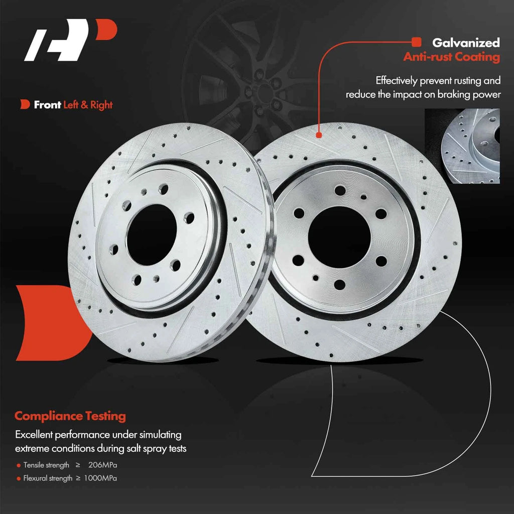 Front Drilled Brake Rotors for Ford F-150 Expedition Lincoln Navigator (1997–2023)