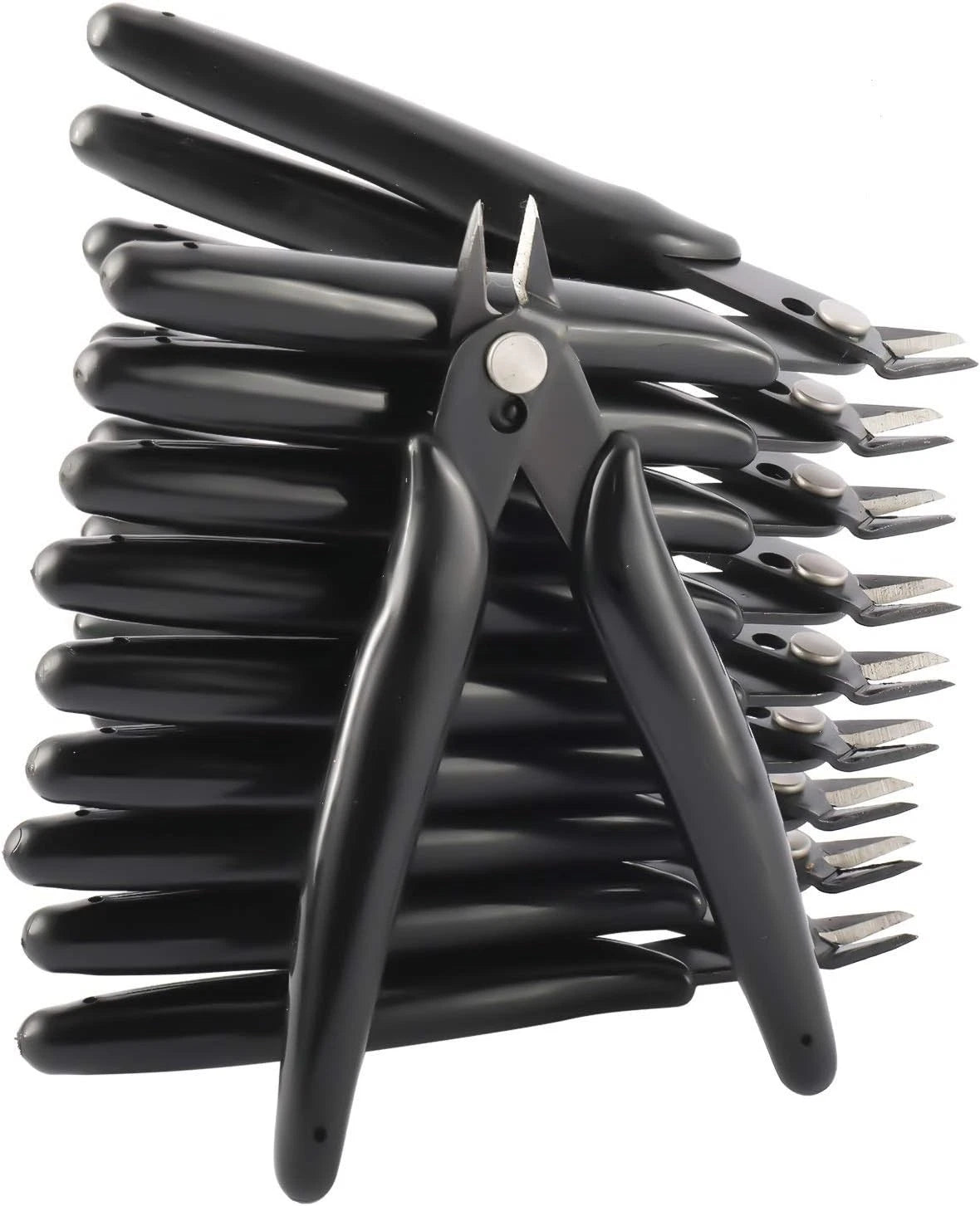Set of 10 Flush Wire Cable Cutters Diagonal Cutting Pliers
