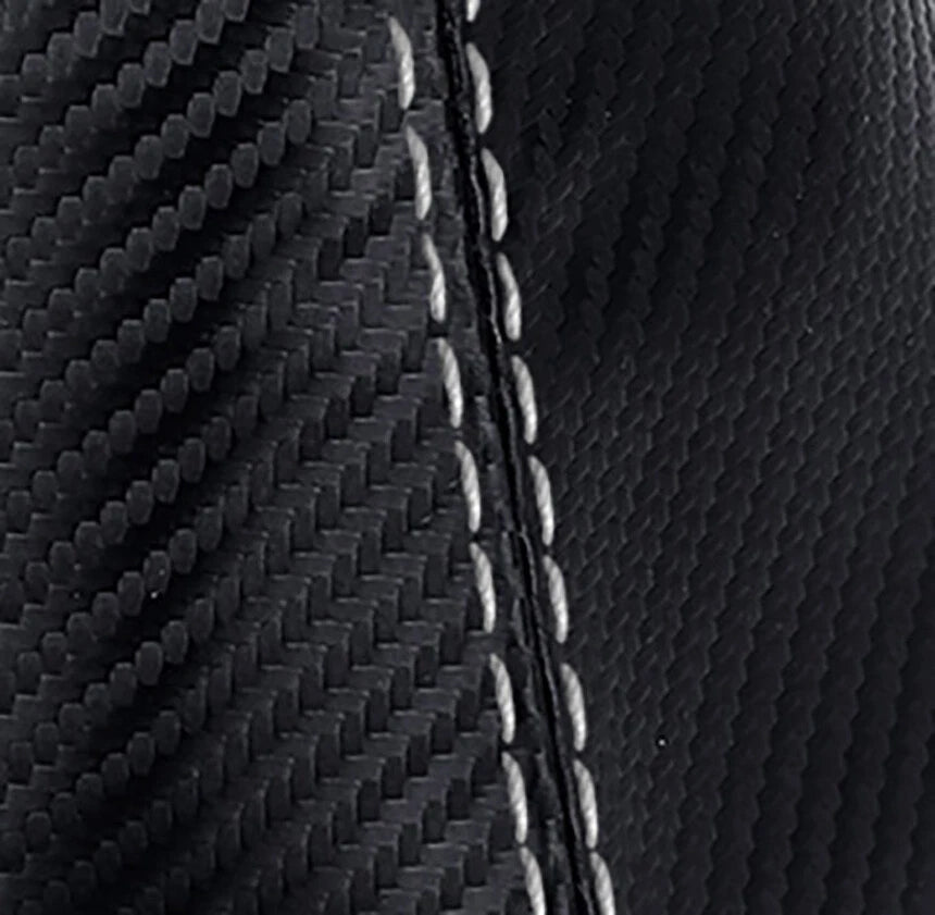 E Brake Boot Cover for BMW F30 F31 F32 F33 F34 F35 (2014–2019) Carbon Fiber White Stitch