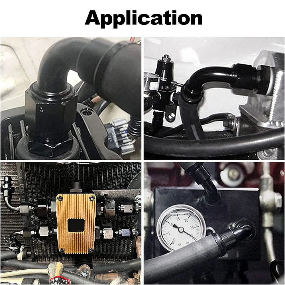 2Pcs 45 Degree Push Lock Hose Fitting Adapter for AN8 8AN (2010-2010)