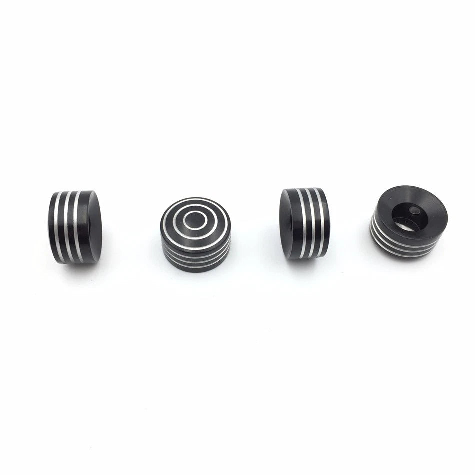 Set of 4 Black Bolt Toppers Caps for Harley Sportster XL/XR (1986–2013)