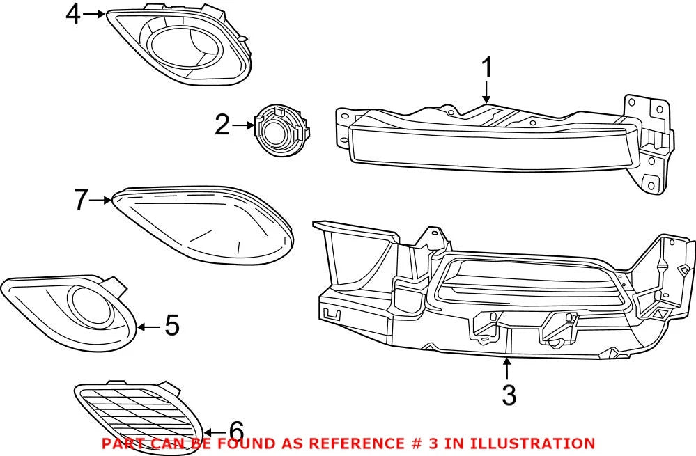 Fog Light Trim for Dodge (68226543AA)