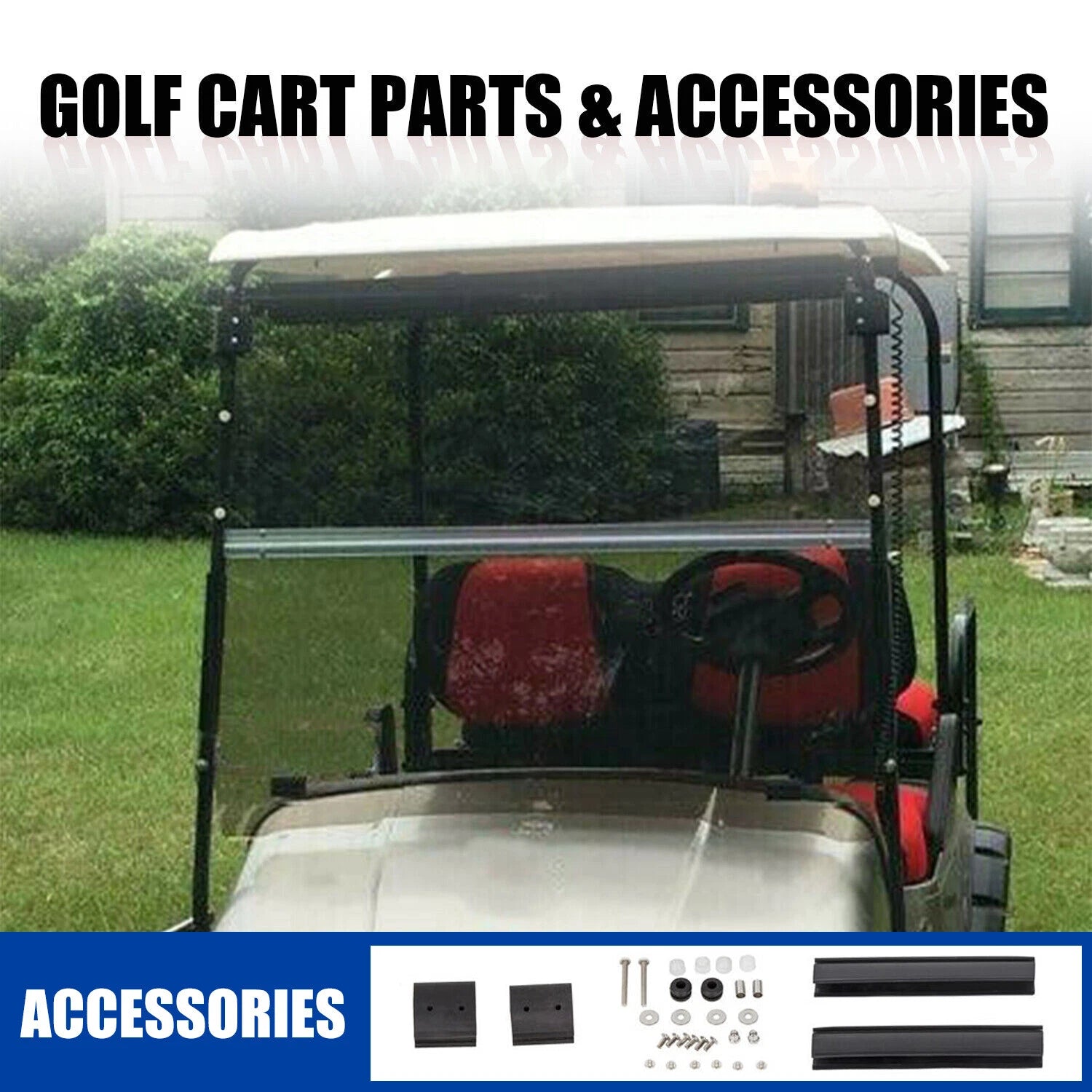 Folding Tinted Windshield for EZGO TXT & Medalist (1994–2014)
