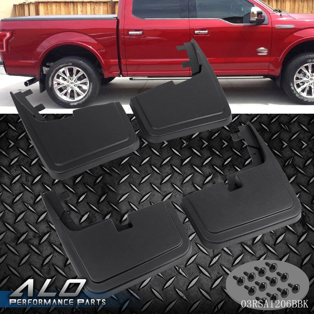 Set of 4 Mud Flaps Splash Guards for Ford F-150 (2015–2020)