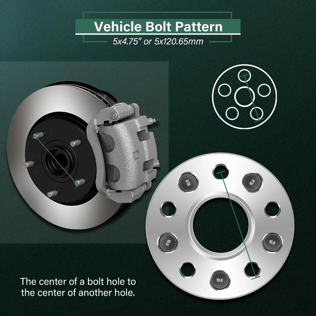 2Pcs 2" Hub Centric Wheel Spacers 5x4.75 12x1.5 for Chevrolet Corvette (1984–2019)