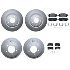 Front and Rear Brake Kit Disc Rotors & TRW Pro Ceramic Pads for Dodge Jeep