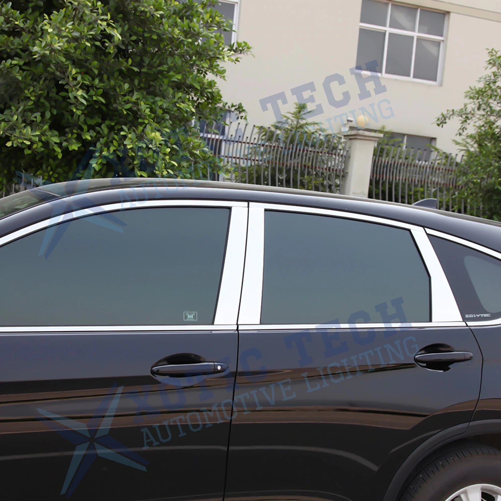 Chrome Window Pillar Post Lower Frame Cover Trims for Honda Civic 2016-2021