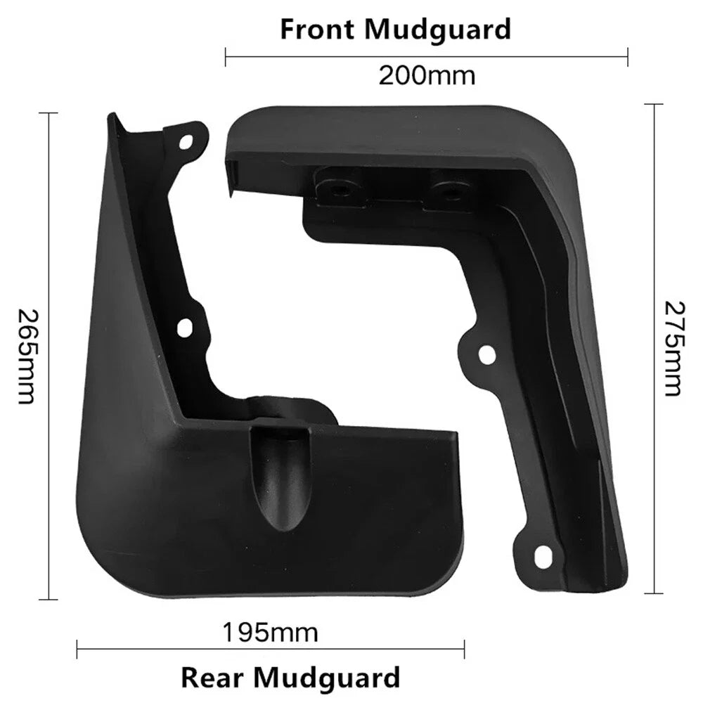 4Pcs Black Mudguard Covers for Kia EV6 GT (2022-2023)