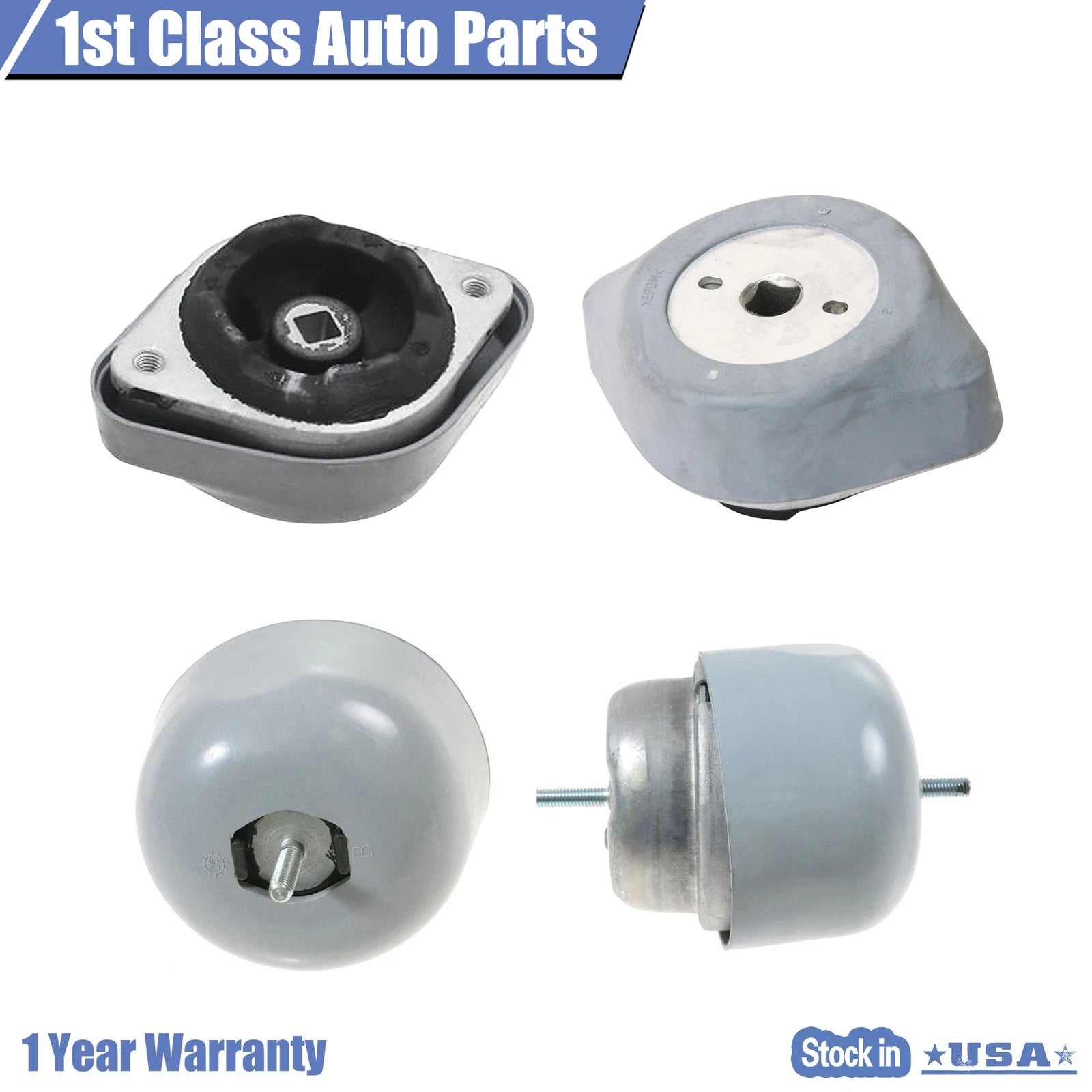 Set of 2 Engine Transmission Mounts for Audi Volkswagen (1996–2006) A6924 A6922