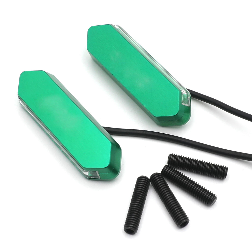 LED Green Mirror Block Off Base Plate for Kawasaki Ninja 300 (2013–2017)