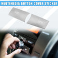 Multimedia Radio Button Cover Sticker for Mercedes-Benz  - 2 x ABS Silver Tone