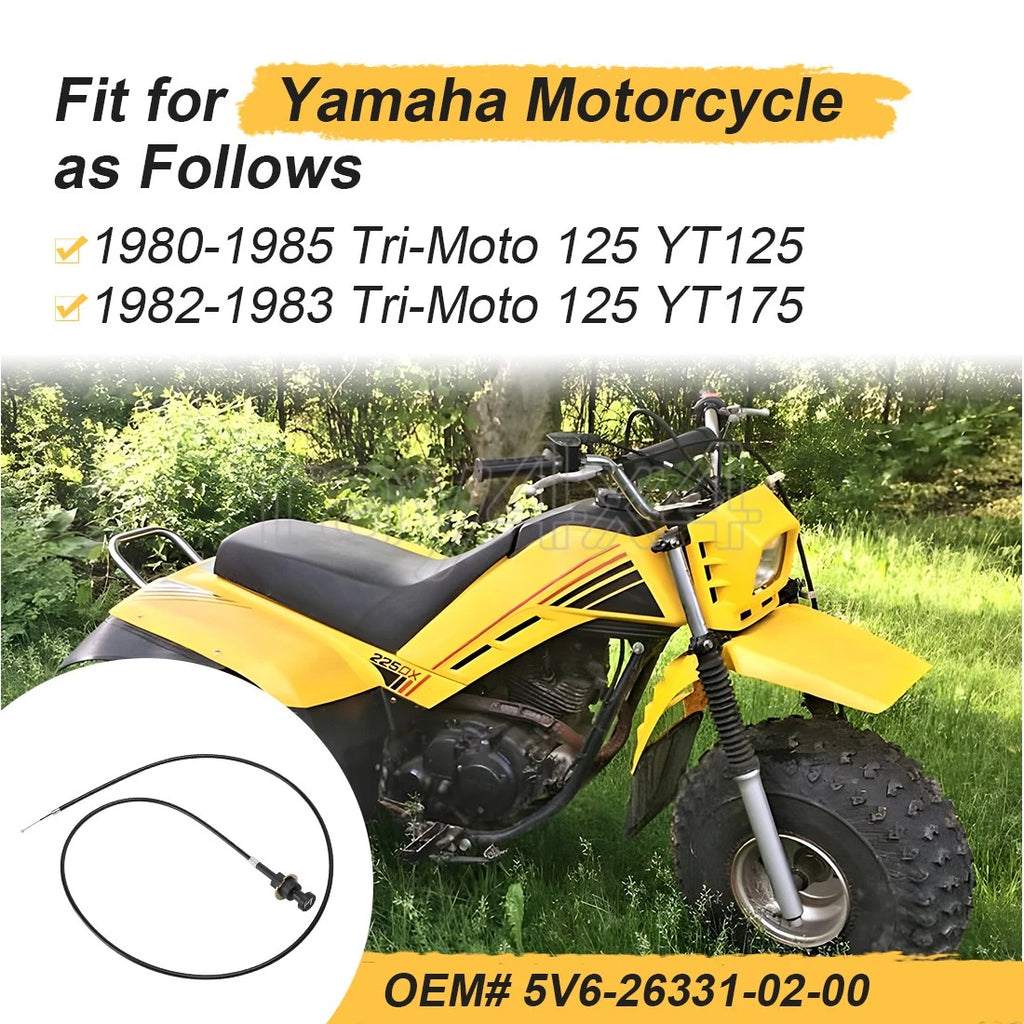 Starter Choke Cable 5V6-26331-02-00 for Yamaha Tri-Moto 175 (1982–1983)