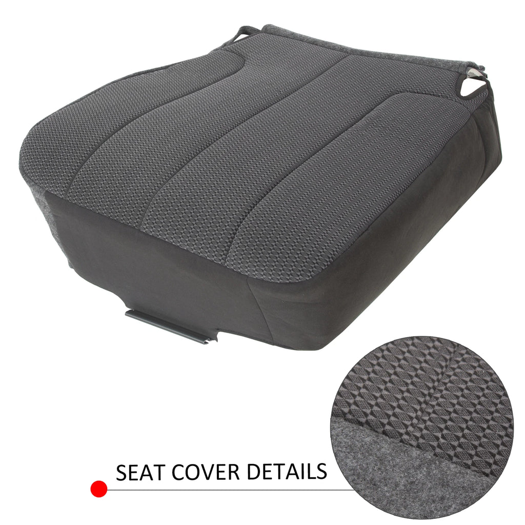 Driver Bottom Cloth Seat Cover for Dodge Ram 1500 2500 (2002–2005) Dark Gray