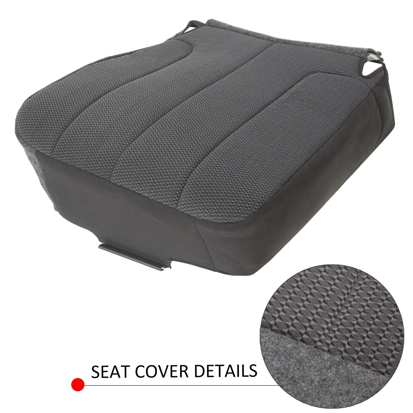 Driver Bottom Cloth Seat Cover for Dodge Ram 1500 2500 (2002–2005) Dark Gray