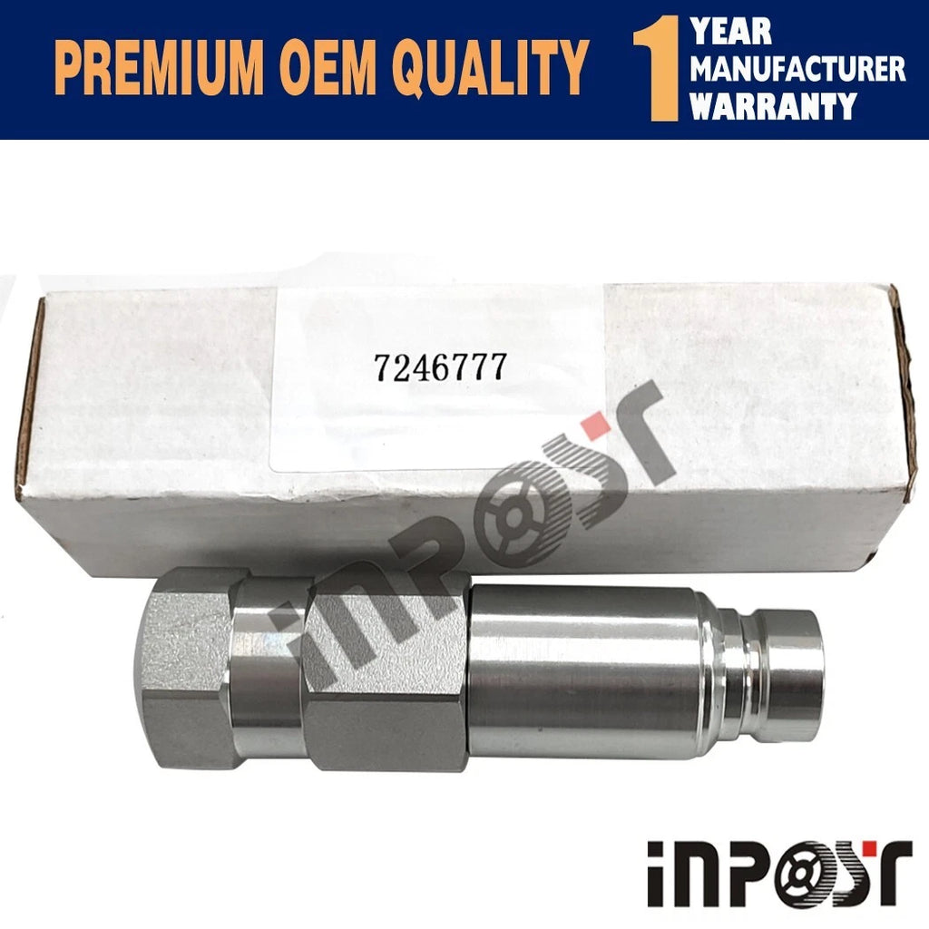 Flat Faced Male Hydraulic Coupler for Bobcat B100 B200 B250 (7246777)