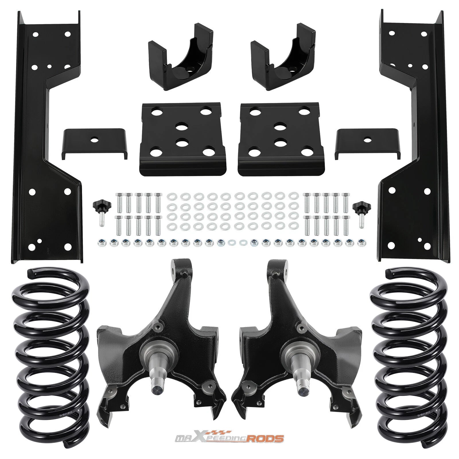 Front 4inch Rear 6inch Drop Kit For Chevrolet GMC C1500 88-98 W/1.25" ROTORS V8