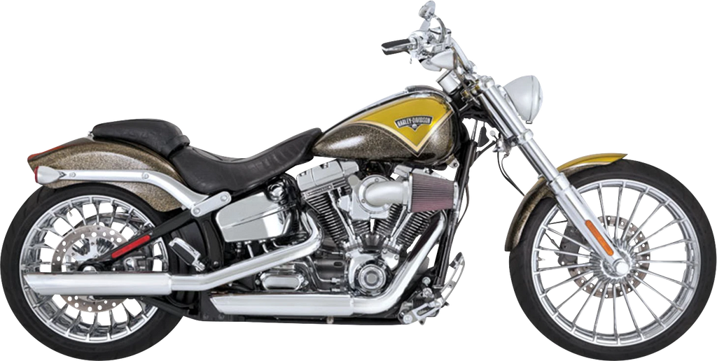 Vance & Hines 3" Twin Slash Slip-On Muffler - Chrome 16335 for Harley Davidson