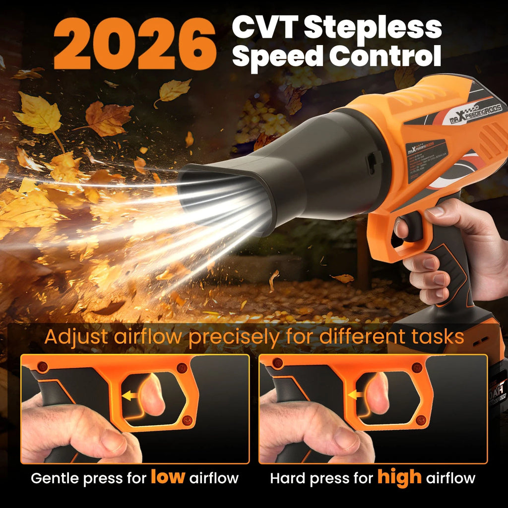 Cordless Leaf Blower for Universal Use (Variable Speed, 2 Batteries)