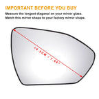 Right Side White Mirror Glass W/Back for Hyundai Tucson (2022–2024)